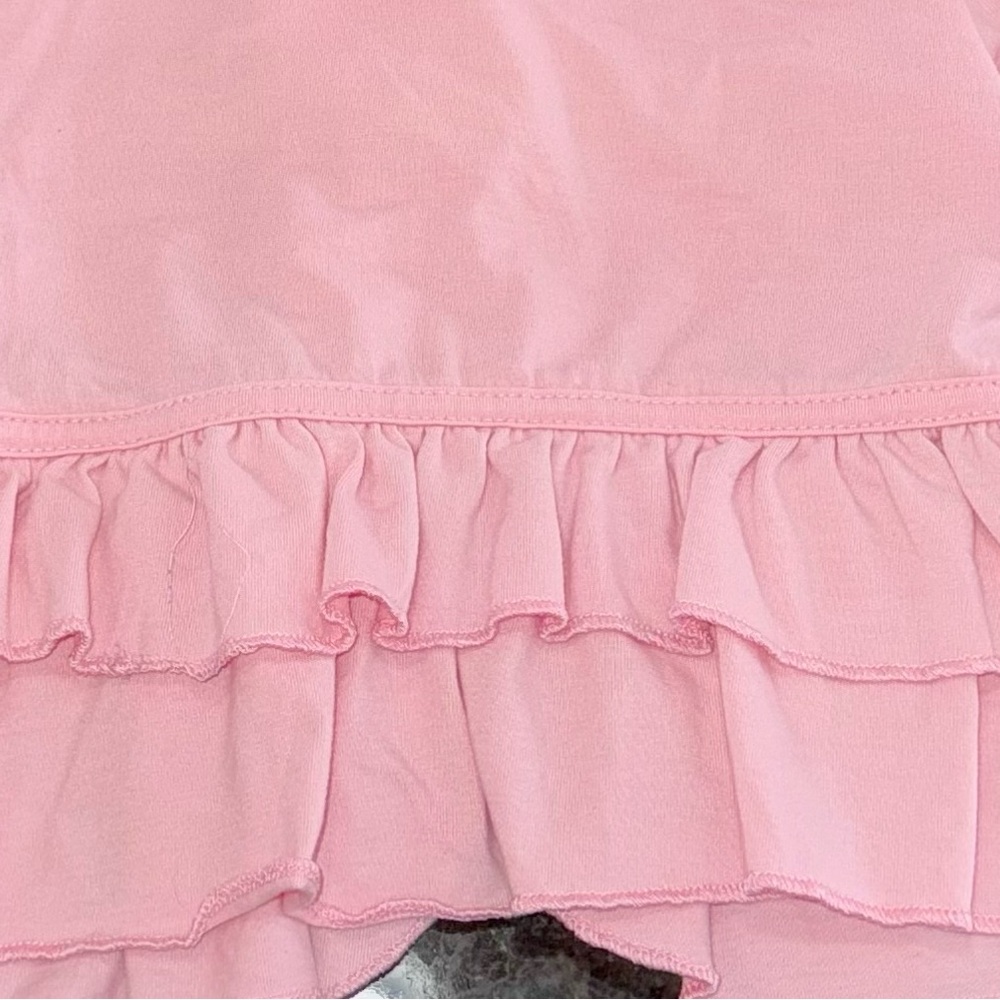 Calvin Klein Pink Hooded Kids zip up hoodie with Ruffle Hem - Picture 2 of 3